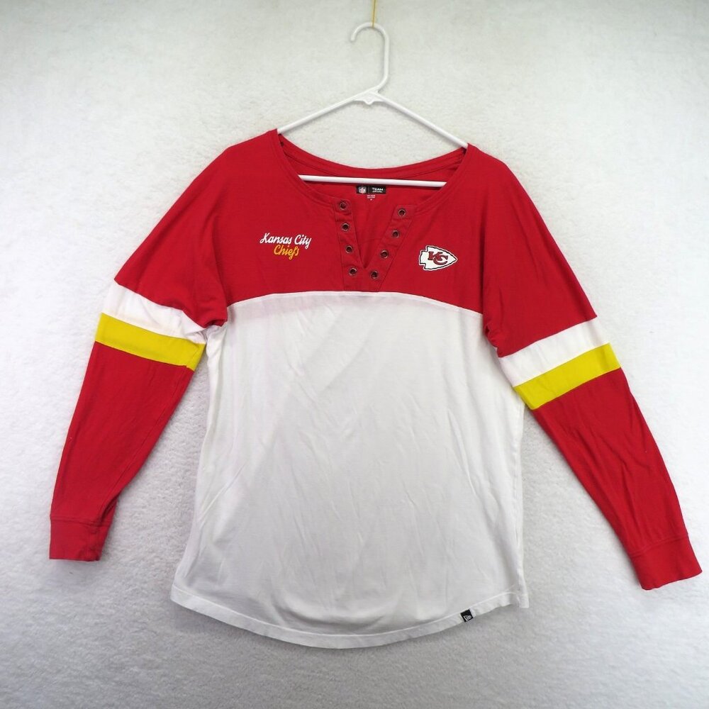 Kansas City Chiefs Shirt Womens Medium Long Sleeve NFL Football New Era